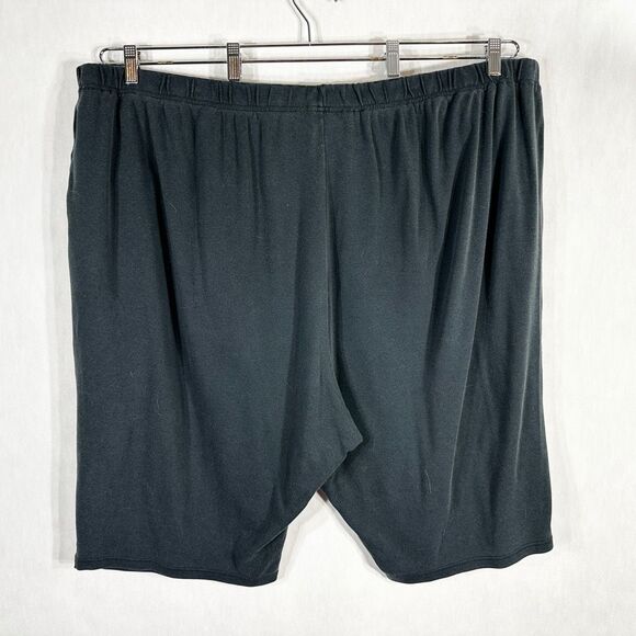 Roamans Plus Size 5X Capris 38W 40W Black Elastic Waist Pockets Pull On 121 - Picture 2 of 8